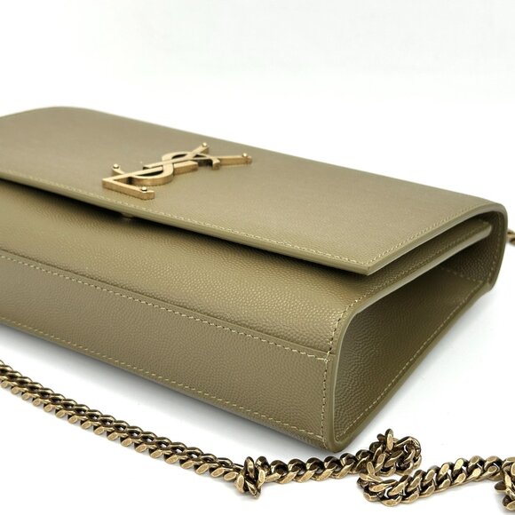 Saint Laurent YSL Monogram Kate Medium Crossbody Grained Leather Chain Bag - Picture 12 of 16